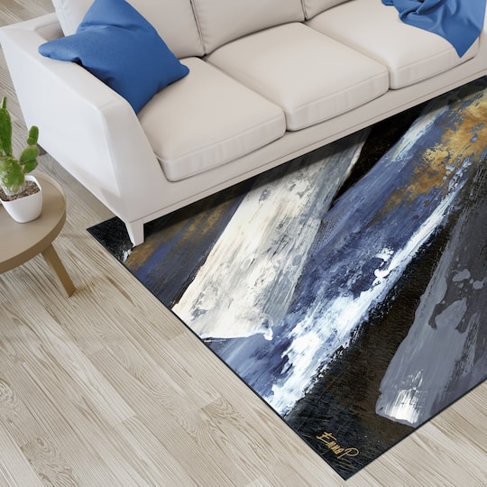 Empire Art Direct 5ft. x 7.5ft. Intricate Mikado I Tapis D'Art Washable Abstract Area Rug